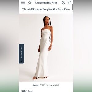 Abercrombie & Fitch Emerson Pearl Strapless Maxi Dress